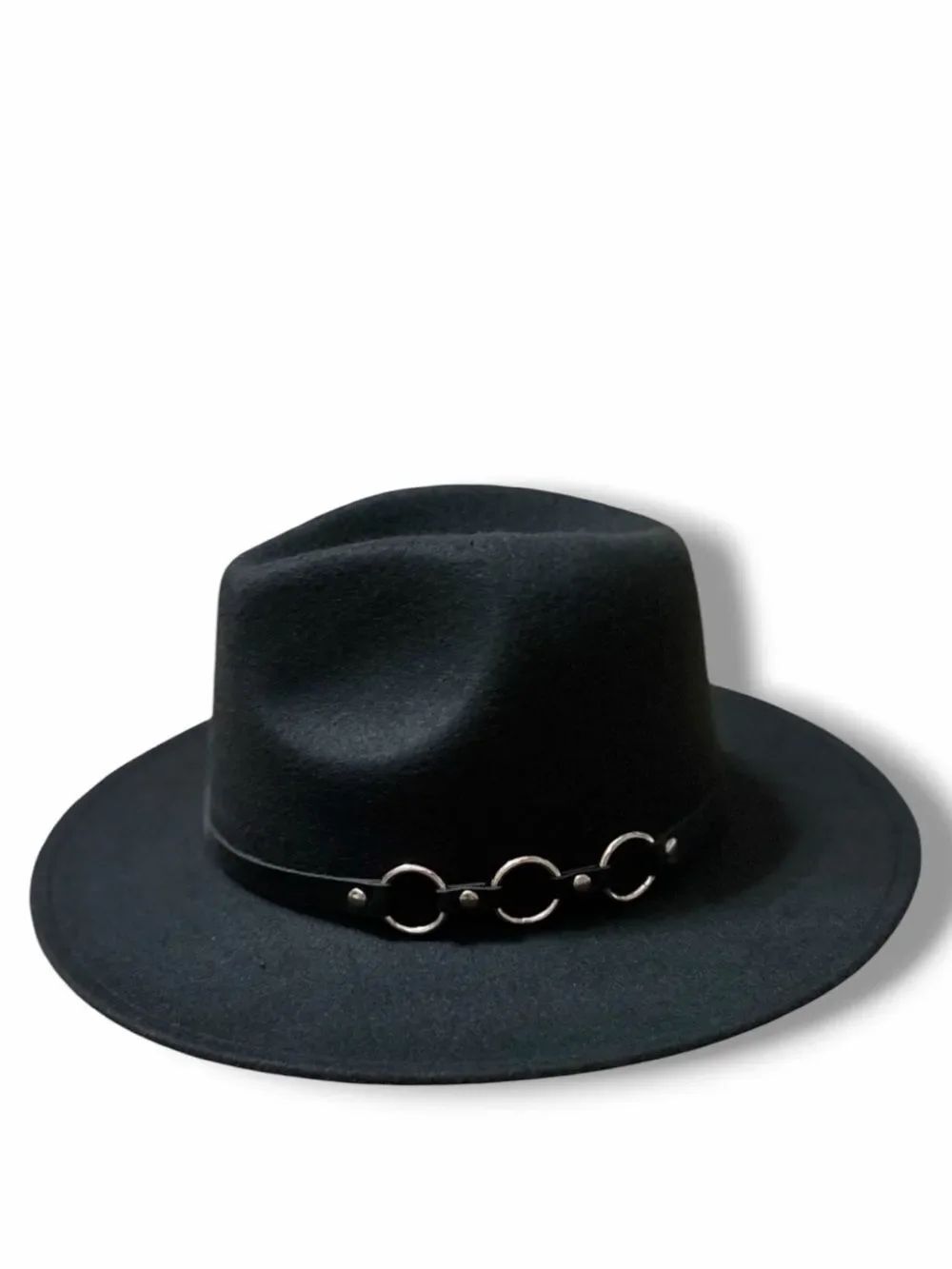 Black Wide Brim Fedora Hat - NWT